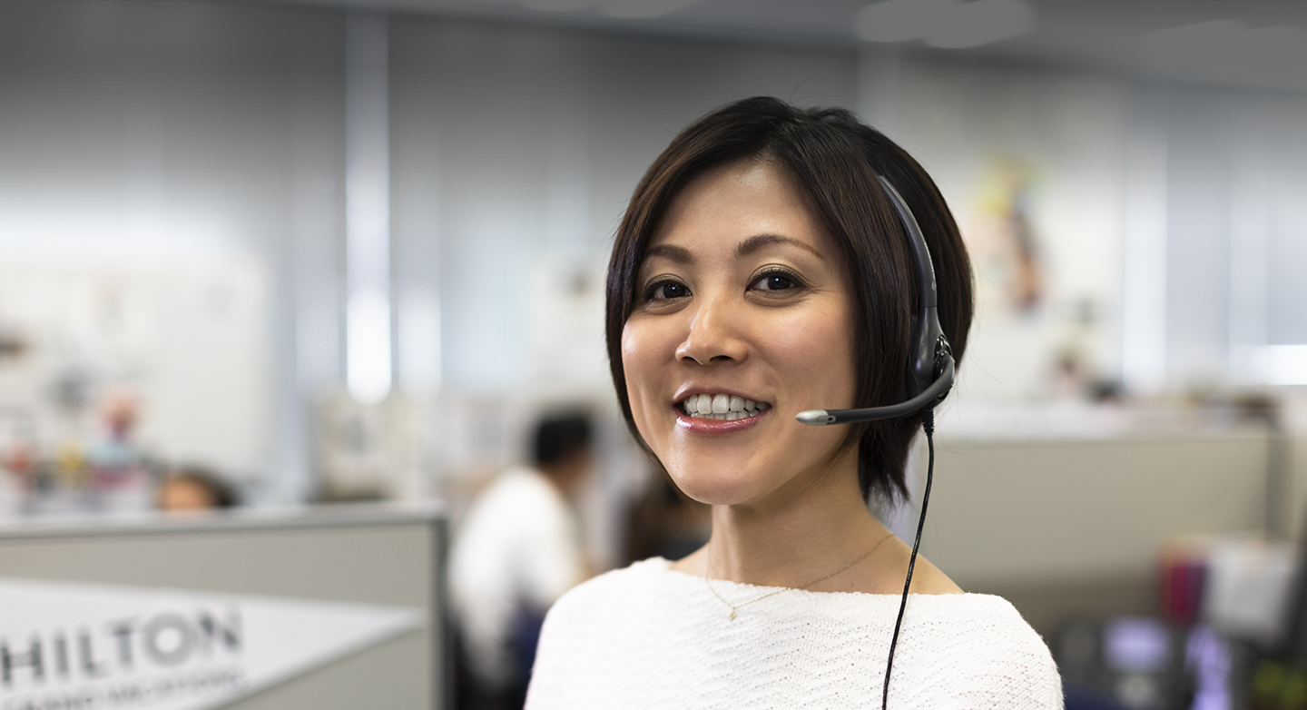 Marketing Team Member presenting to guests 