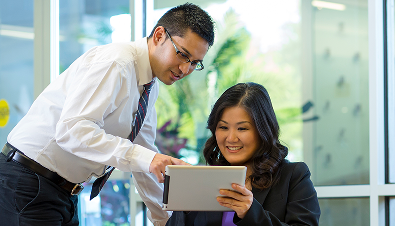 Marketing man & woman